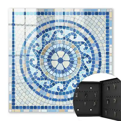 Mosaïque géométrique dans les tons beiges