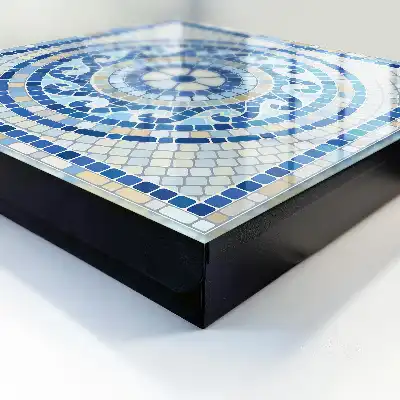 Mosaïque géométrique dans les tons beiges