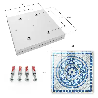 Mosaïque géométrique dans les tons beiges