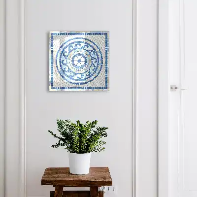 Mosaïque géométrique dans les tons beiges