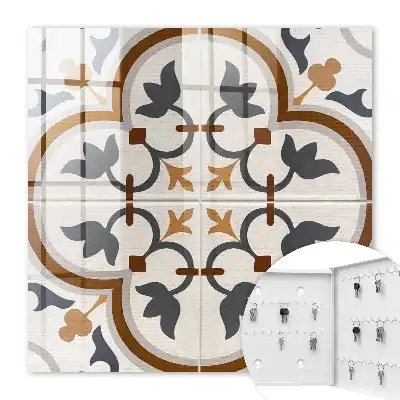 Tapis à motif géométrique élégant beige et gris