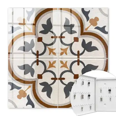 Tapis à motif géométrique élégant beige et gris
