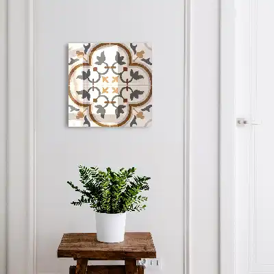 Tapis à motif géométrique élégant beige et gris