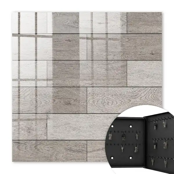 Composition symétrique en bois gris