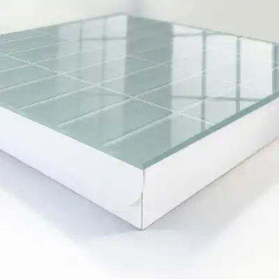 Carrelage bleu aux tons doux