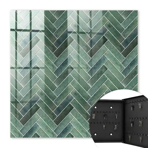 Parquet à chevrons vert charme naturel