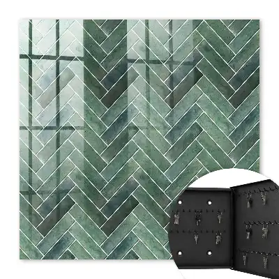 Parquet à chevrons vert charme naturel