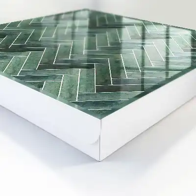 Parquet à chevrons vert charme naturel