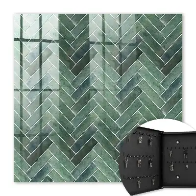 Parquet à chevrons vert charme naturel