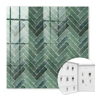Parquet à chevrons vert charme naturel