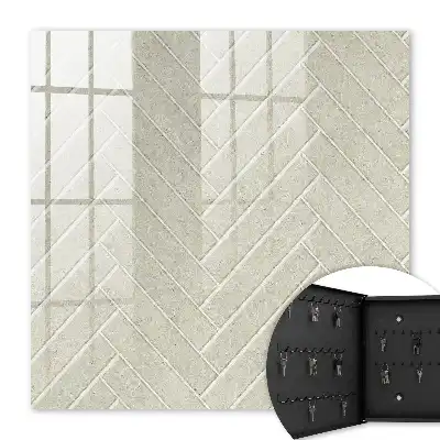 Motif chevrons beige subtil
