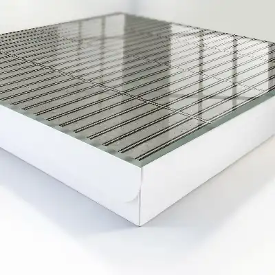 Carrelage à motif géométrique gris