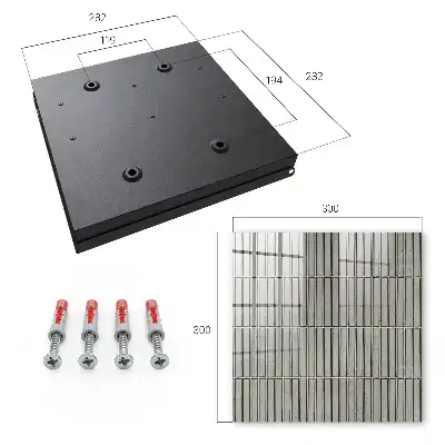 Carrelage à motif géométrique gris