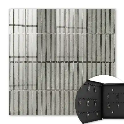 Carrelage à motif géométrique gris