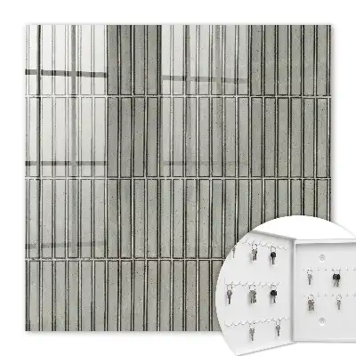 Carrelage à motif géométrique gris