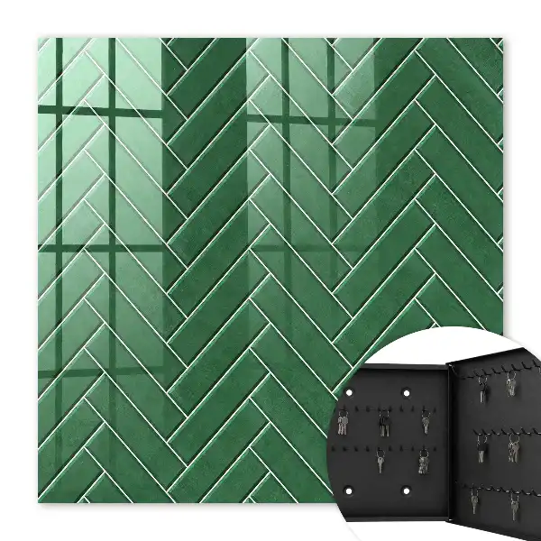 Motif à chevrons verts élégant