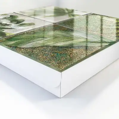 Carreaux végétaux avec accent aquarelle