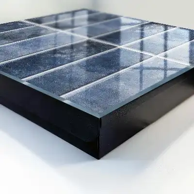Carreaux bleus à motif géométrique