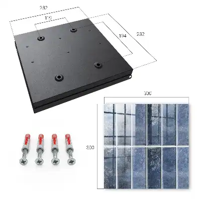Carreaux bleus à motif géométrique