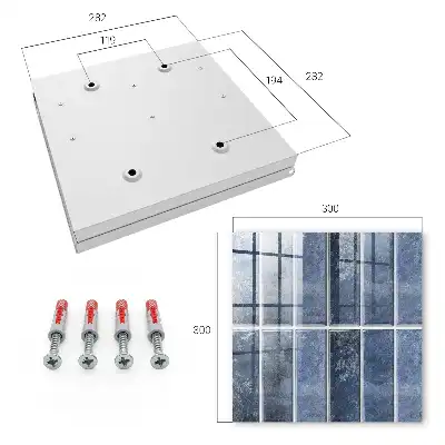 Carreaux bleus à motif géométrique