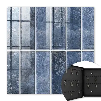 Carreaux bleus à motif géométrique