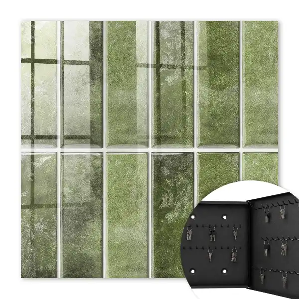 Carreaux dans des nuances de vert variées