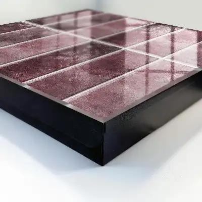 Carreaux bordeaux à la texture élégante