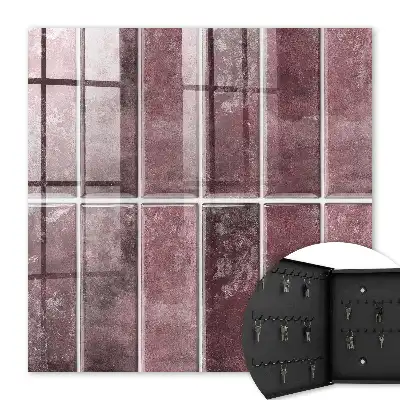 Carreaux bordeaux à la texture élégante