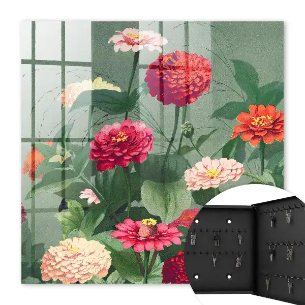 Un jardin fleuri entouré de verdure