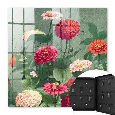 Un jardin fleuri entouré de verdure