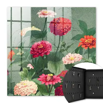 Un jardin fleuri entouré de verdure