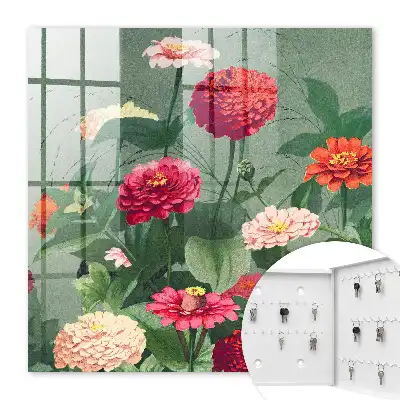 Un jardin fleuri entouré de verdure