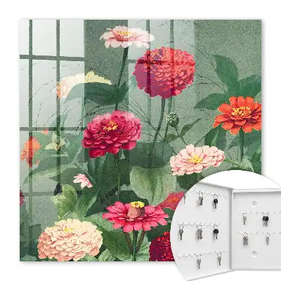 Un jardin fleuri entouré de verdure
