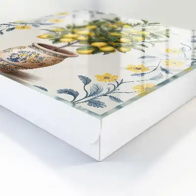 Citronnier décoratif en arrière-plan