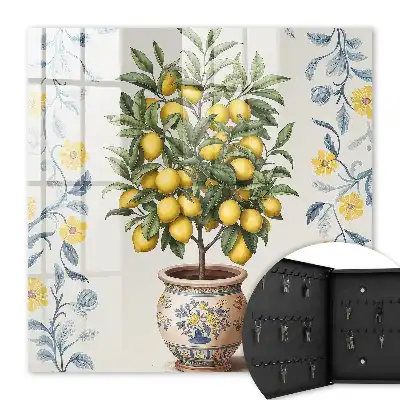 Citronnier décoratif en arrière-plan
