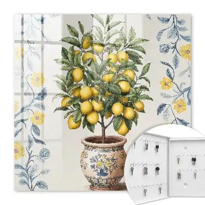 Citronnier décoratif en arrière-plan