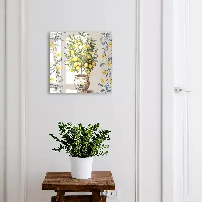 Citronnier décoratif en arrière-plan
