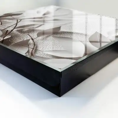 Tissu à motif de feuilles sur fond uni