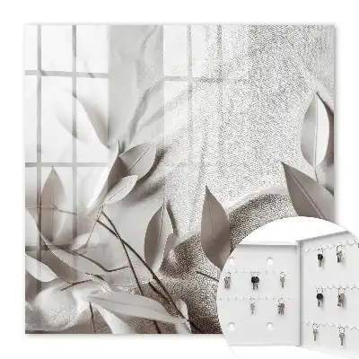 Tissu à motif de feuilles sur fond uni