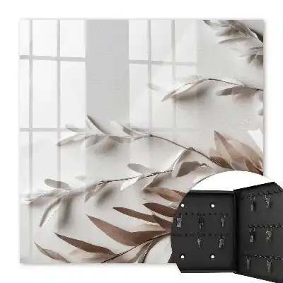 Feuilles d'élégance beige