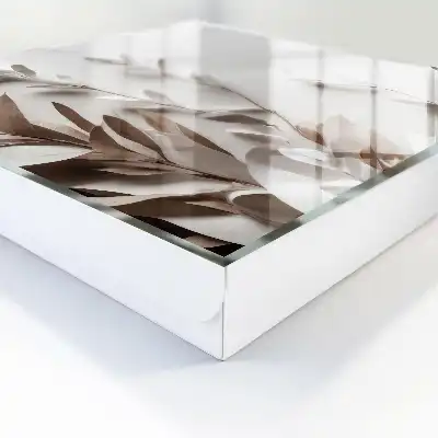 Feuilles d'élégance beige