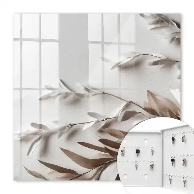 Feuilles d'élégance beige