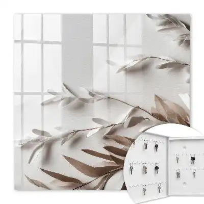 Feuilles d'élégance beige