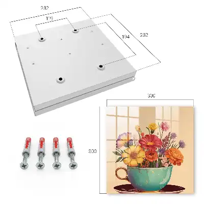 Fleurs dans une tasse sur fond beige