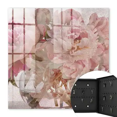 Fleurs romantiques dans un vase transparent