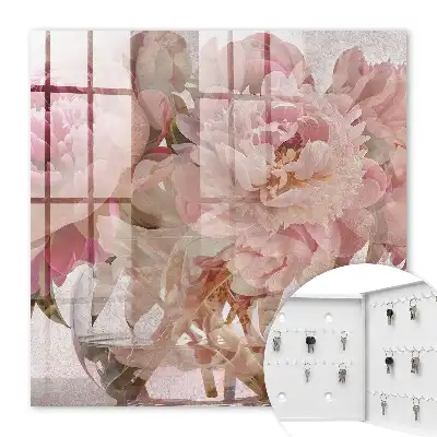 Fleurs romantiques dans un vase transparent