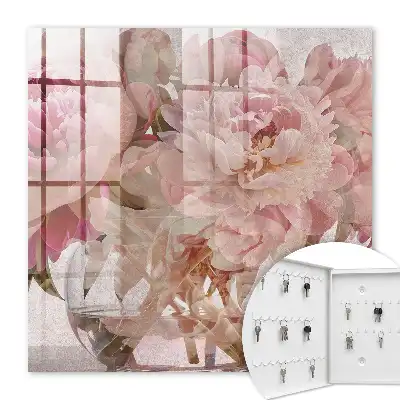 Fleurs romantiques dans un vase transparent