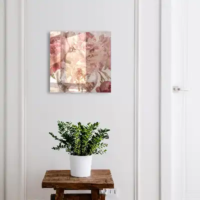 Fleurs romantiques dans un vase transparent