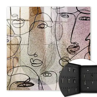 Dessin au trait aux couleurs pastel