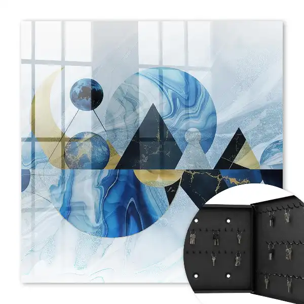 Abstraction cosmique dans des tons bleus